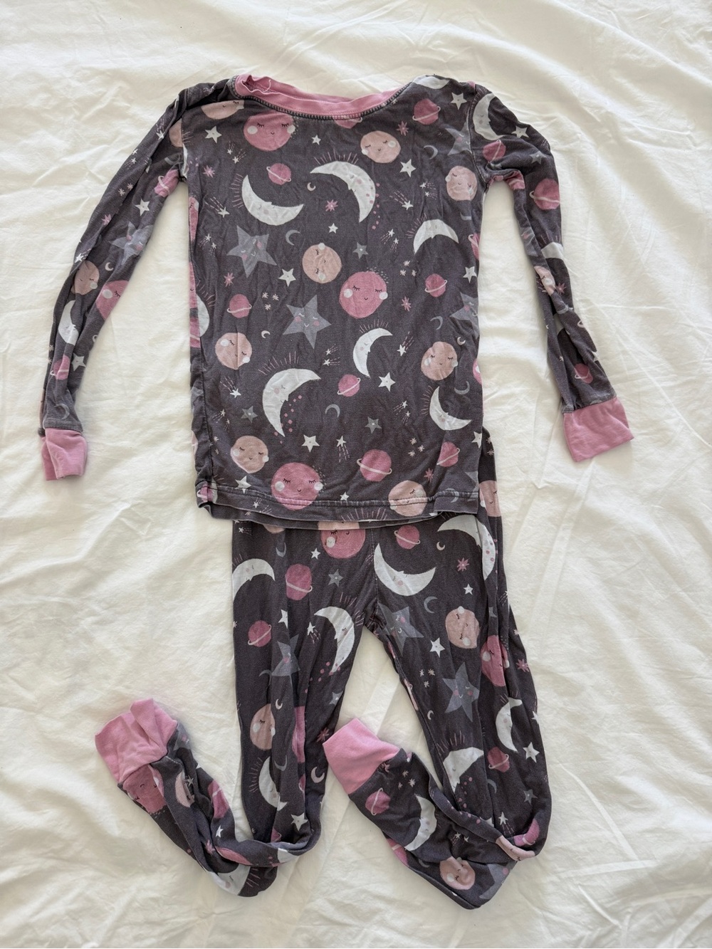 Pink to the moon and back little sleepies set